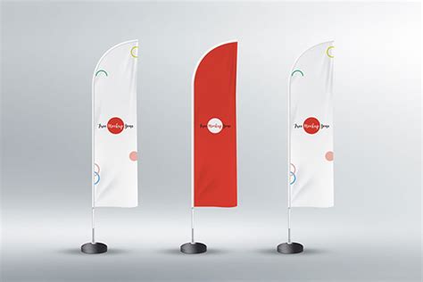 stand flag roll  standing banner mockup psd files