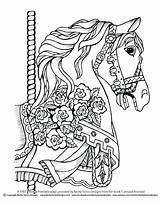 Coloring Pages Carousel Horse Adult Animals Printable Horses Realistic Colouring Sheets Book Carriage Getcolorings A3 Books Color Getdrawings Colorings Choose sketch template