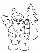 Santa Coloring Claus Christmas Cute Pages Drawing Sack Back His Paramedic Printable Color Template Print Boots Getcolorings Sketch Sheet Getdrawings sketch template