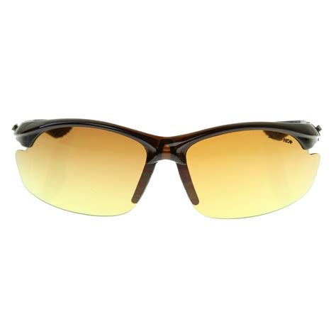x loop large hd vision eyewear half frame sports wrap sunglasses w amb