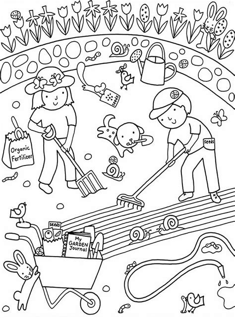 gardener coloring pages learny kids