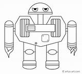 Roboter Ausmalbild Malvorlagen Verwandte sketch template