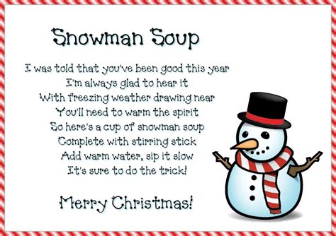 snowman soup printable template