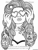 Coloring Pages Book Girl Girls Rose Adult Printable Carissa Print Outline Books Adults People Sweet Heart Drawing Pinup Made Getcolorings sketch template