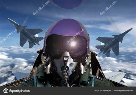 fighter pilot cockpit view  sunrise stock photo  crazihusin