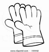 Gloves Coloring Outline Clipart Hand Pair Pages Gardening Illustration Glove Boxing Gloved Hitting Royalty Toon Hit Hands Rf Preview Clipground sketch template