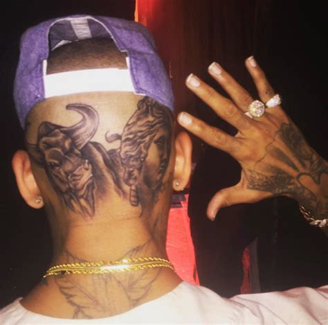 [pics] Chris Brown’s Tattoo On His Head — See His Intense New Tat