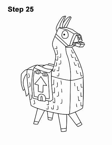 fortnite llama coloring pages easy  fortnite coloring pages