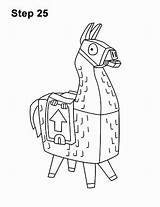 Fortnite Llama Loot sketch template