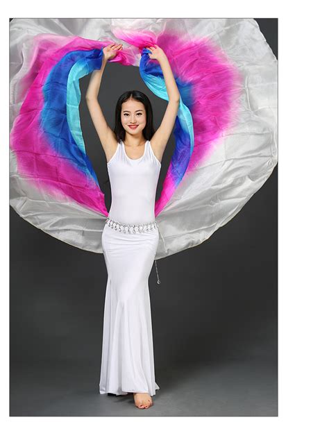 performance professional belly dancing silk double veil for women buy