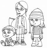 Coloring Pages Despicable Agnes Margo Edith Kids Color Disney Minions Mii Colouring Drawing Book Print Minion Colors Popular Diy Unicorn sketch template