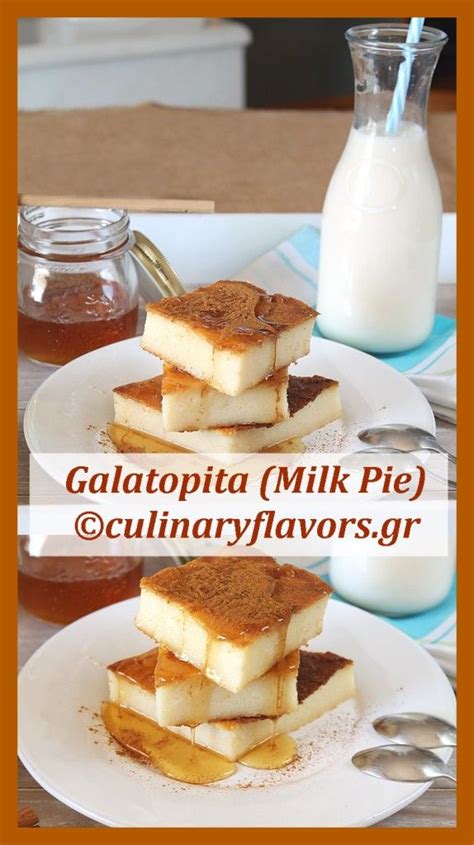 Galatópita With Mastic Mastic Milk Pie Delicious Milk