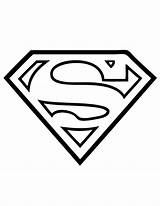 Superman Coloring Logo Pages Printable Hmcoloringpages Superhero sketch template