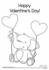 Elephant Valentine Colouring Happy Valentines Coloring Pages Village Activity Choose Board Printable Hearts Sheets Activityvillage Cute sketch template