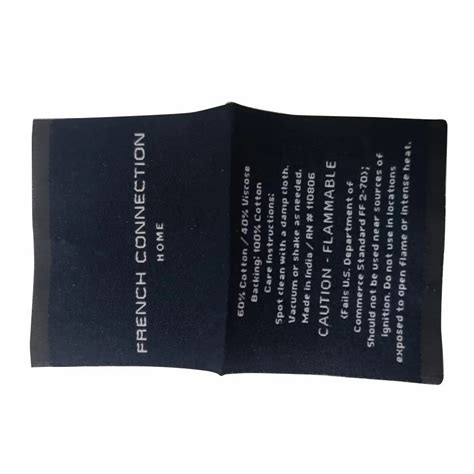 black  white centre fold woven label  garments laser cut  rs piece  sonipat