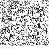 Coloring Pages Flowers Adults Flower Printable Kids Print Adult Book Look Other sketch template