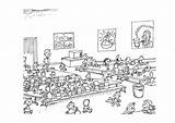 Cafeteria Coloring Pages Large sketch template