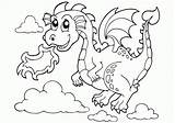 Dragon Coloring Pages Cute Dragons Kids Printable Flying Sheets Drawing Fire Breathing Animal Popular Getdrawings Choose Board sketch template