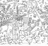 Colouring Farm Poster Posters Coloring Pages Giant Kids Book Colour Animal Notonthehighstreet Armstrong June Children Really Seaside sketch template