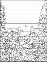 Coloring Pages Tiffany Publications Dover Getcolorings Book Doverpublications Windows Haven Creative sketch template