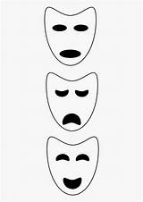 Masks Drama Greek Theatre Svg Comedy Tragedy Template  Printable Draw Clipart Kindpng sketch template