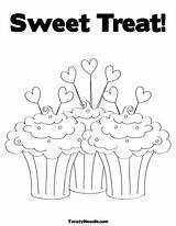 Pages Twistynoodle Coloring Treat Cards Sweet Printable Coloriage Printables Birthday Gourmandises Coloriages Dessin Valentine sketch template