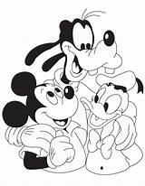 Mickey Mouse Coloring Donald Goofy Duck Disney Friends Colouring Baby Minnie Pages Sheets Printable Drawing Christmas Print Color Valentine Clipart sketch template