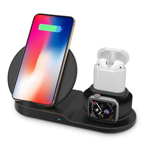 qi wireless fast charger phone charging station stand holder charger  iwatch