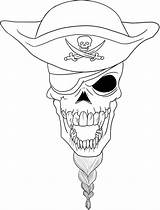 Skull Coloring Pirate Pages Outline Printable Drawing Skulls Anatomy Kids Template Halloween Froggy Color Colouring Print Drawings Adult Dressed Gets sketch template
