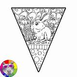 Coloring Pennant Banners sketch template