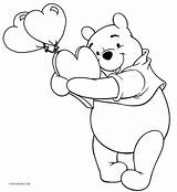 Pooh Winnie Kleurplaat Hart Coloring Heart Valentine Downloaden sketch template