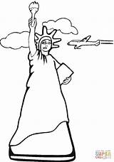Liberty Statue Coloring York Printable Cartoon Pages Drawing Lady Clipart Usa Color Clipartbest Torch Getdrawings Step Super Easy Clipartmag Getcolorings sketch template