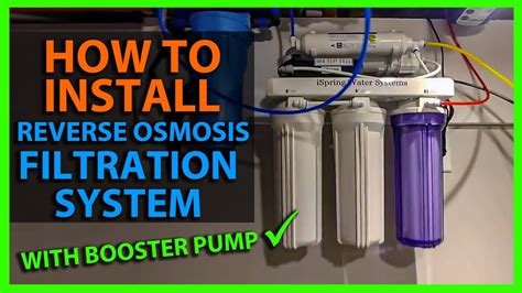 install  reverse osmosis ro water system basement  booster pump ispring rccp