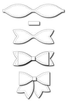 printable paper bow template    package decorations