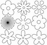 Flower Retro Shape Coloring Printable Pages Crafts Template Craft Save Sheets Kids Paper sketch template