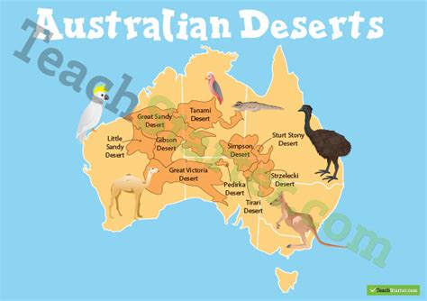 australian deserts map teaching resource teach starter