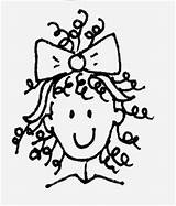 Curl Clipart Curly Hair Clip Girl Curls Clker Cliparts Line Library Vector Domain Royalty Public Clipground Rating sketch template