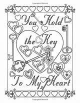 Coloring Pages Adult Quotes Book Word Printable Color Sheets Heart Key Valentine Hold Adults Colouring Swear Mandala Kids Choose Board sketch template