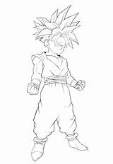 Gohan Coloring Pages Dbz Teen Template sketch template