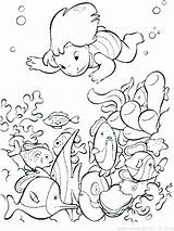 Underwater Coloring Scene Pages Getcolorings Color sketch template