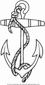 Anchor Rope Coloring Pages Template sketch template