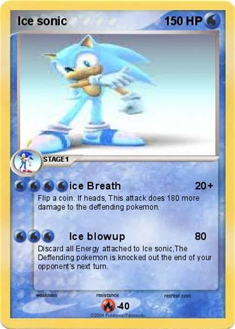 Pokémon Ice Sonic 1 1 Ice Breath My Pokemon Card