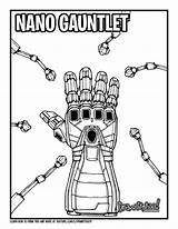 Gauntlet Nano Avengers Endgame sketch template