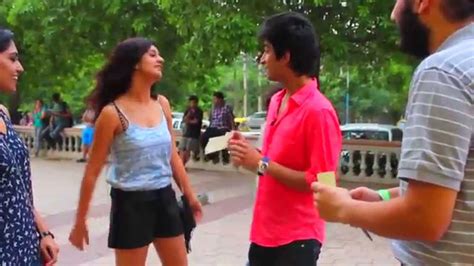 first ever kissing prank in india youtube