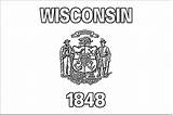 Wisconsin Flag Coloring State Pages Kids Purplekittyyarns sketch template