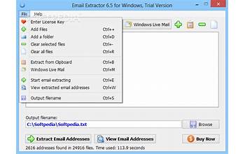 eMail Extractor screenshot #3