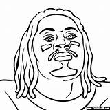 Lynch Marshawn Coloring Pages Nfl Thecolor Template Celebrities sketch template