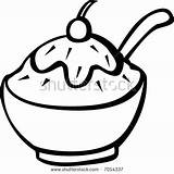 Bowl Coloring Cereal Getcolorings Color Ice Cream sketch template
