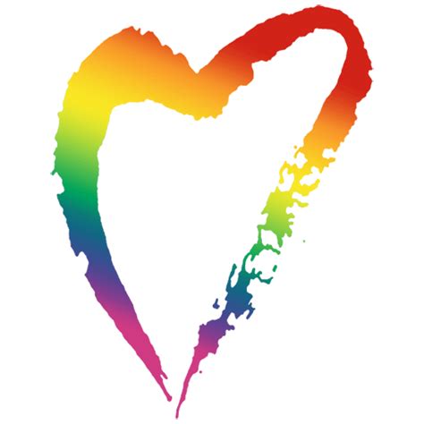gay pride rainbow heart logo weddinggirl clipart best