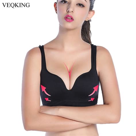 veqking  colors women sports bras push  padded wire  shakeproof running athletic gym